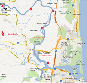 maroochy river paddle race map